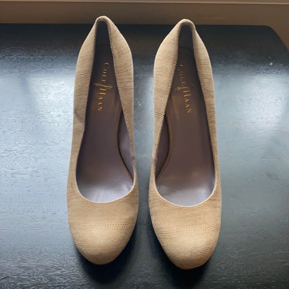 Nude Textured Cole Haan Chelsea Heels